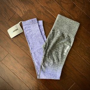 GYMSHARK Ombré Seamless Leggings - Indigo/Black XS